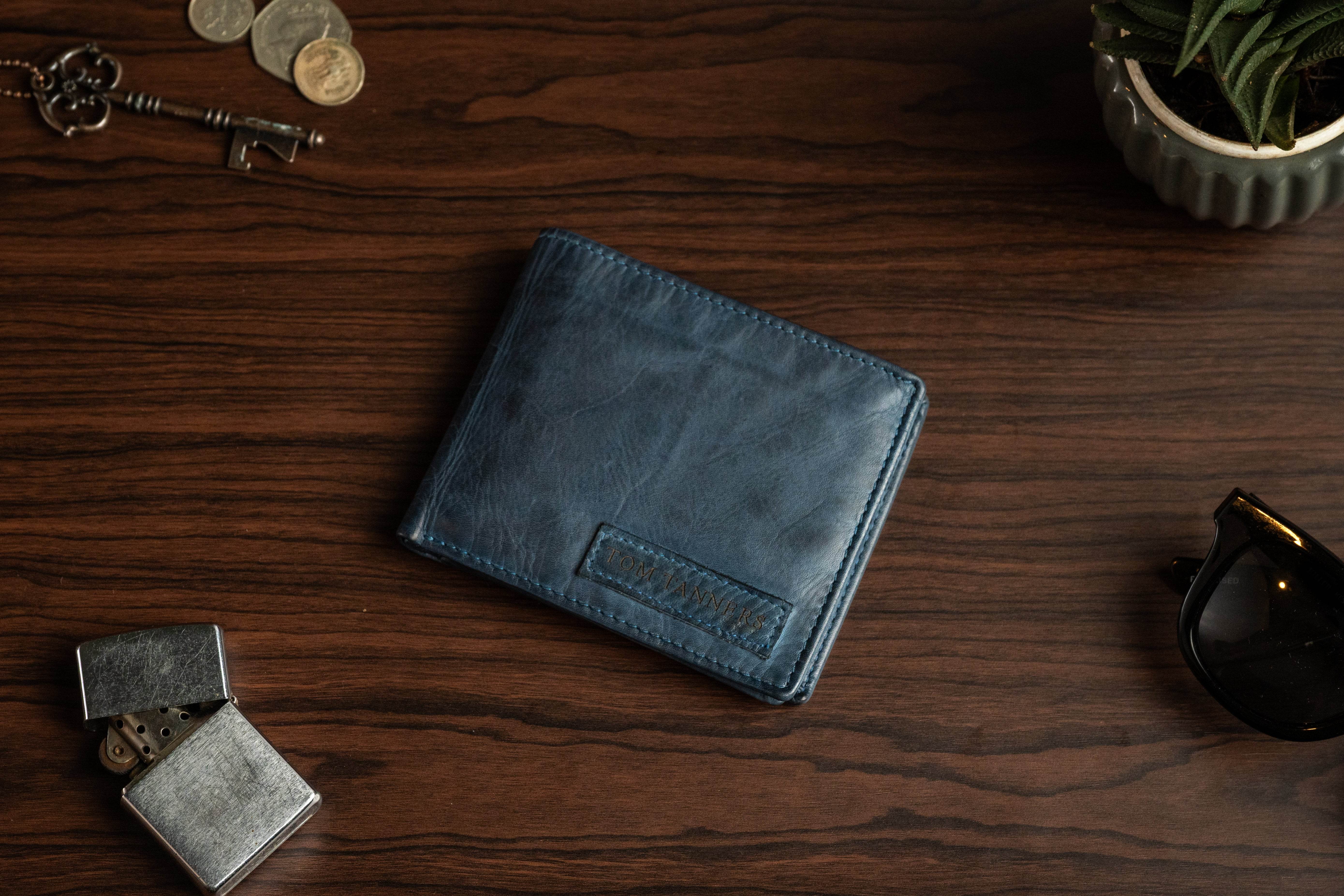 Marvella – Men’s Raw Leather Wallet with Bold Finish - Tom Tanners