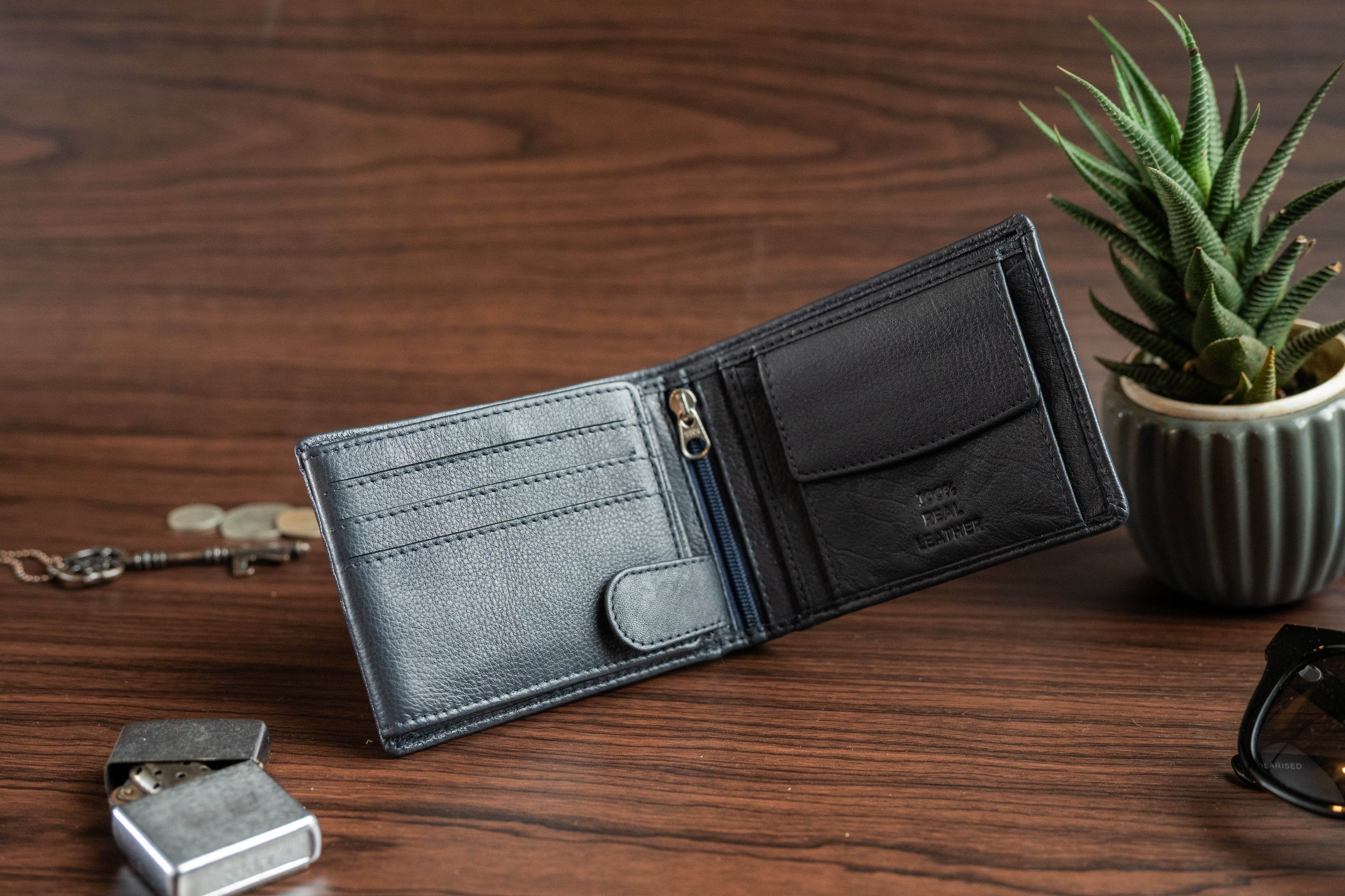 Men’s Classic Wallet with Zip & Secured Flap - Tom Tanners