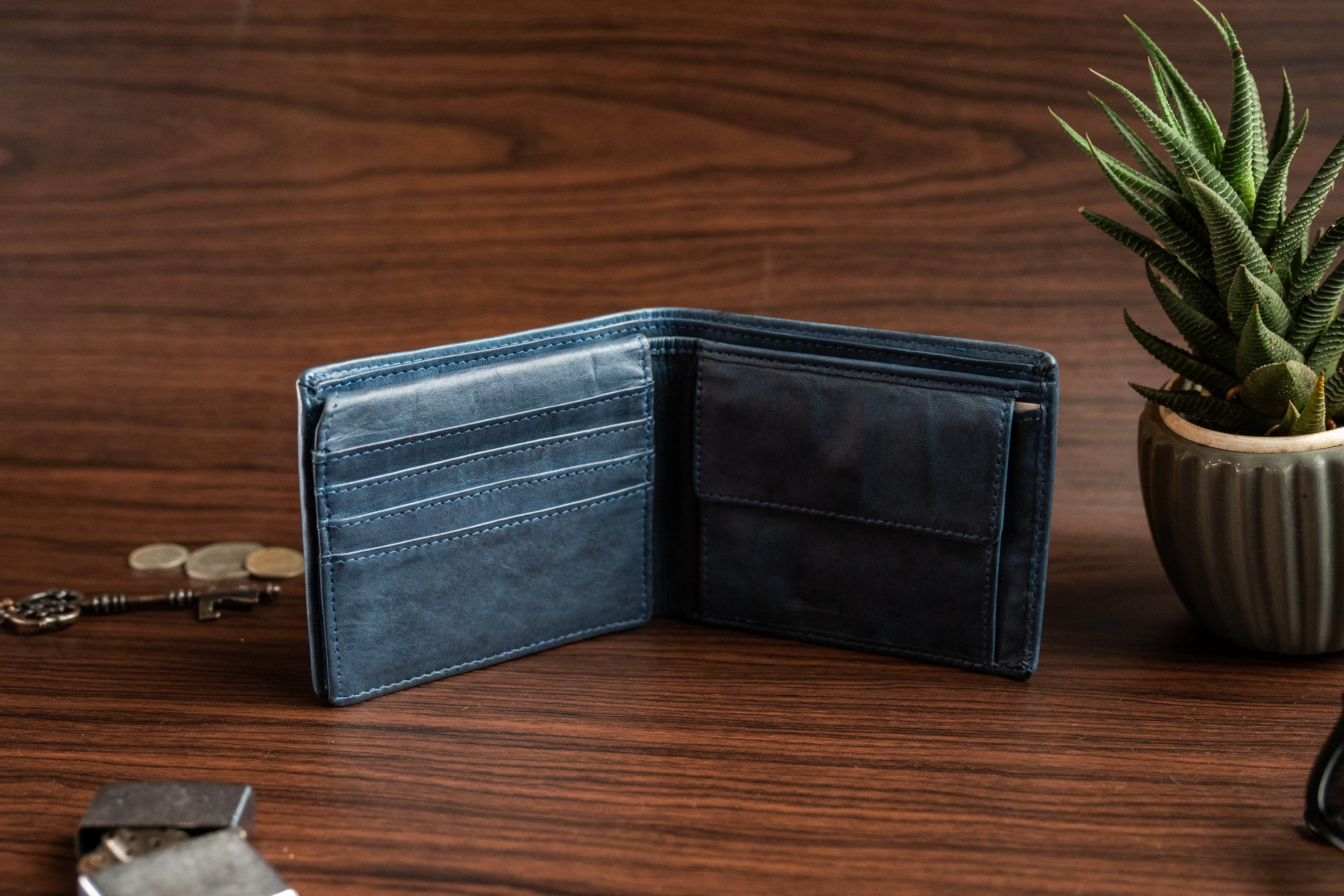 Marvella – Men’s Raw Leather Wallet with Bold Finish - Tom Tanners