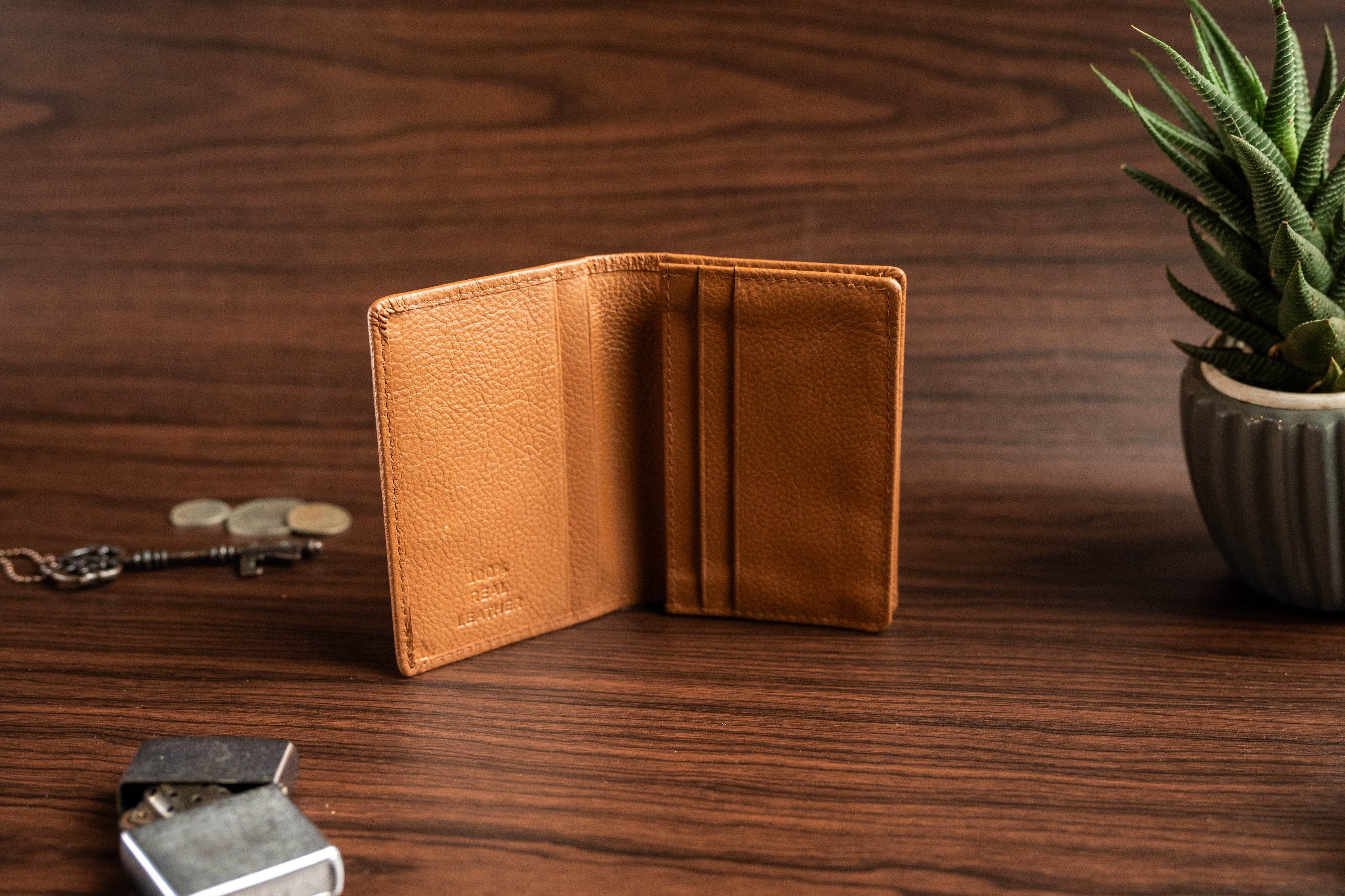 Bifold Leather Card Holder – Slim & High Capacity - Tom Tanners