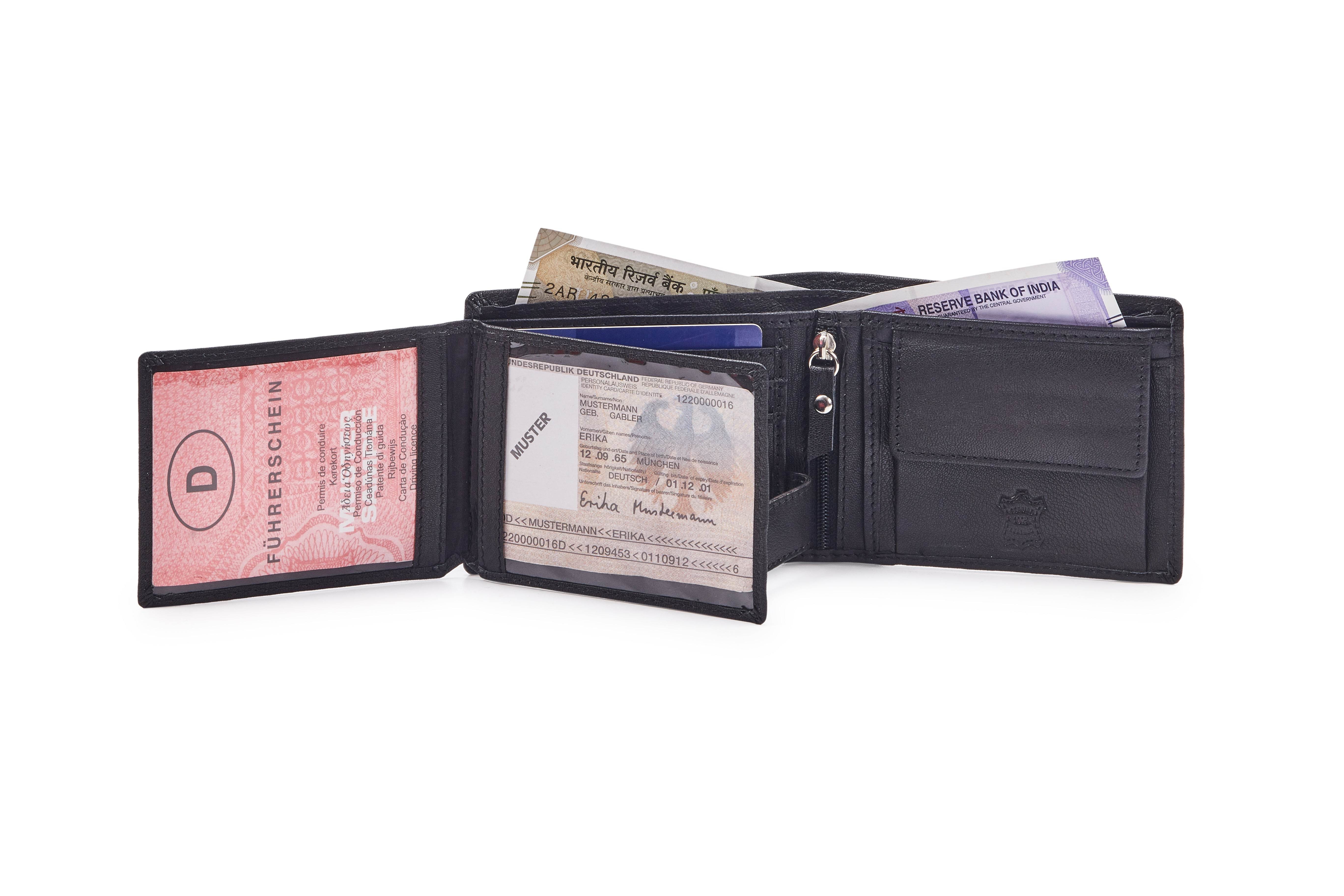 Leather Wallet WL208BK - Tom Tanners