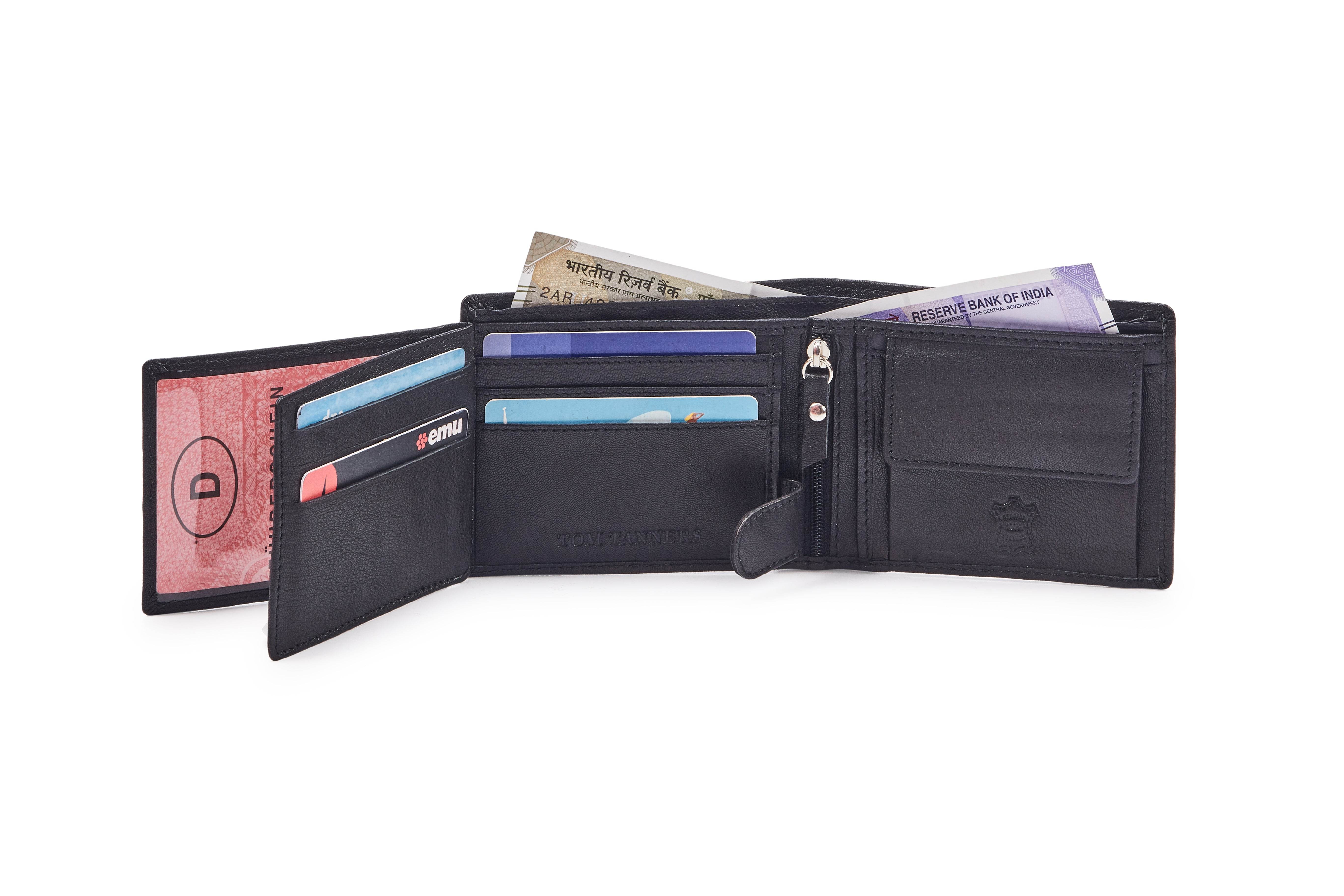 Leather Wallet WL208BK - Tom Tanners