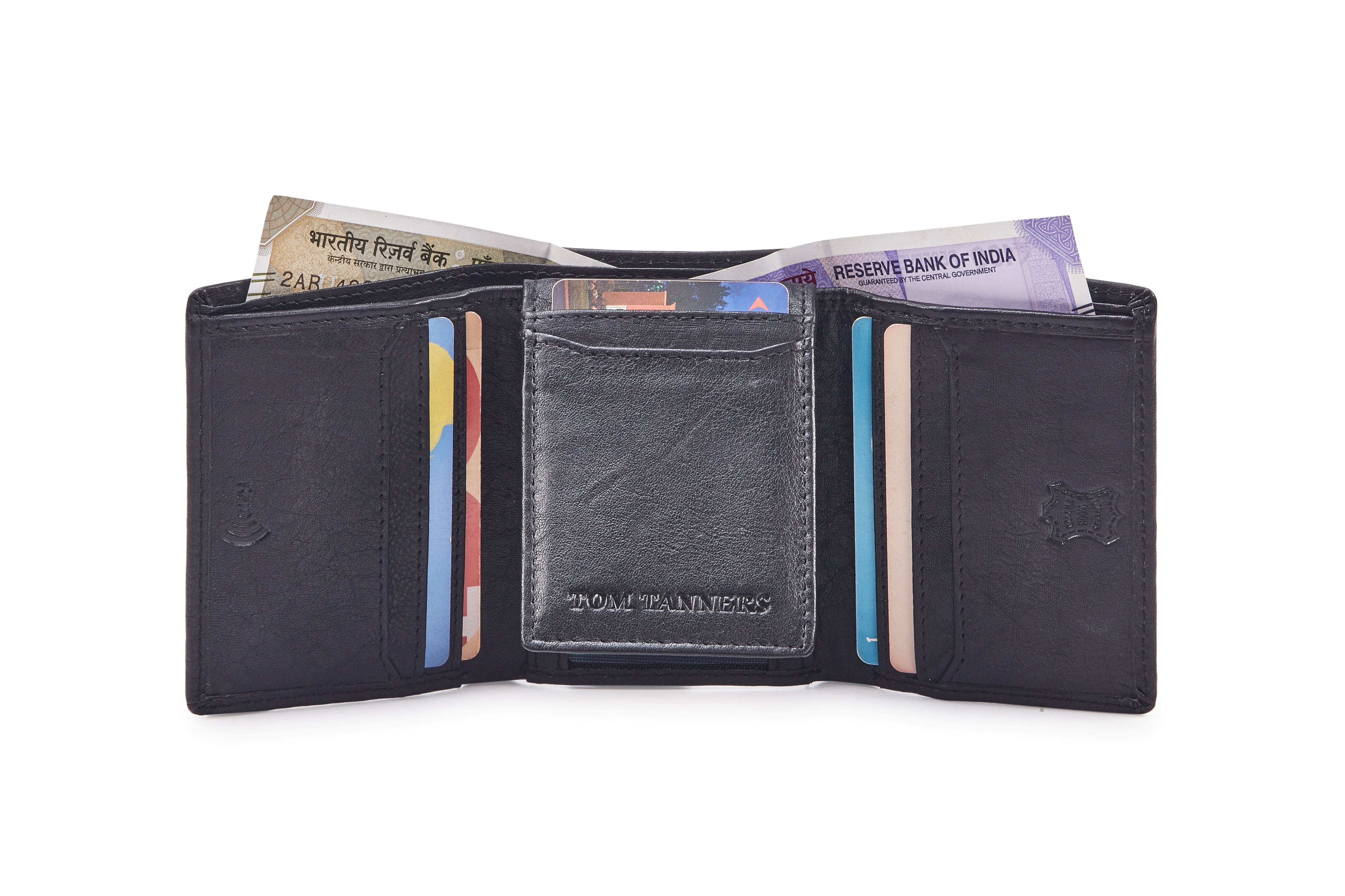 Leather Wallet WL703BK - Tom Tanners